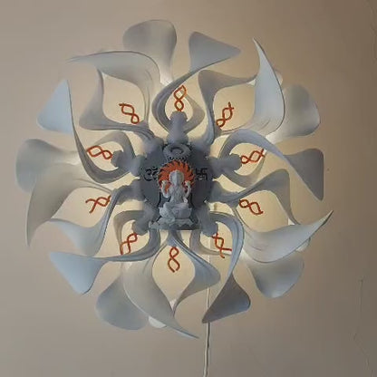 Sculptural Lotus-Inspired Wall Lamp