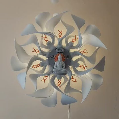 Sculptural Lotus-Inspired Wall Lamp
