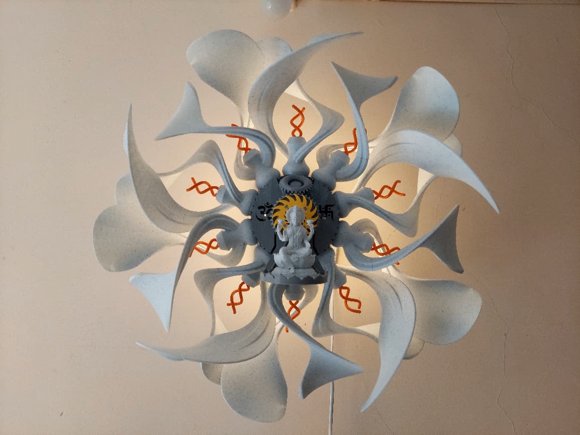 Sculptural Lotus-Inspired Wall Lamp